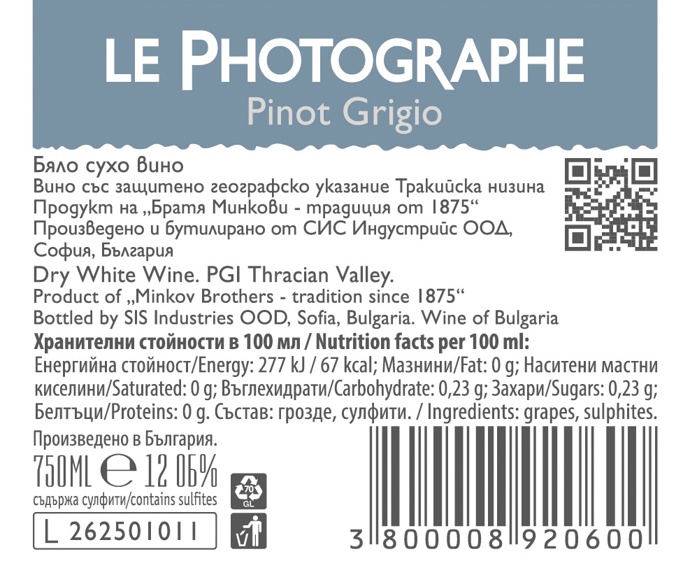 Le Photographe Pinot Grigio